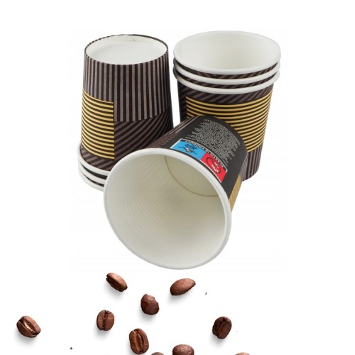 Jednorazové papierové šálky na kávu espresso 100 / 120 ml LINES 50 kusov