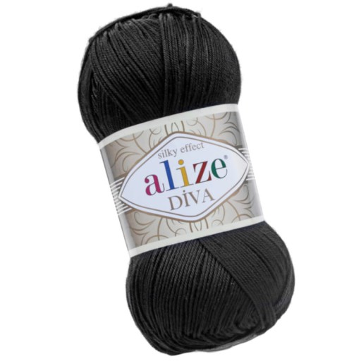 Priadza Diva - 60 Black Alize