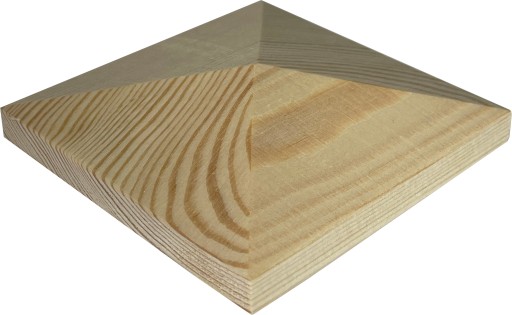 baldachýn striešky na 10cm drevenom stĺpiku - pyramída