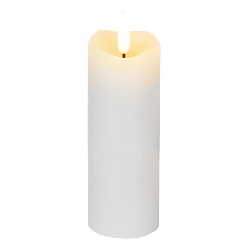 LED SVIEČKA NA AKUMULÁTOR, VEĽKÁ BIELE LAMPA