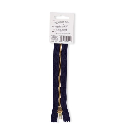 Kovový zips na 18 cm džínsy