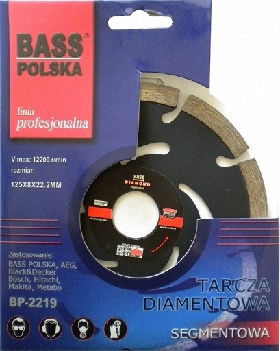 DIAMANTOVÝ DISK NA BETONOVÝ KAMEN 125mm BASS