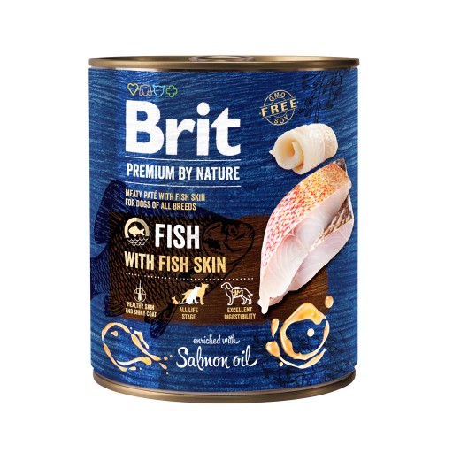 Krmivo Brit Premium By Nature Fish&Fish Skin Mokré krmivo pre psov 800 g
