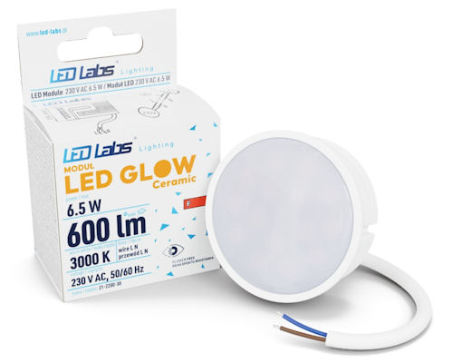 Modul LED žiarovky 6,5W 3000K Keramická plochá 25mm NÁHRADNÁ GU10 MR16