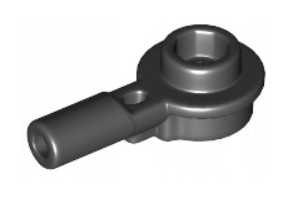 LEGO Round Plate Rod Black Black 10 dielikov 6196548 32828
