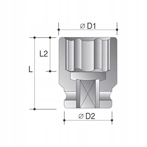 Rázový nástrčný kľúč 26mm 1/2'' palcový CR-MO