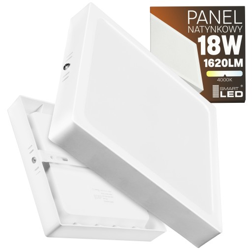 Prisadený štvorcový LED stropný panel, biely 18W, neblikajúca CCD lampa