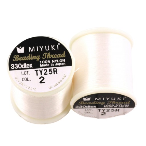 Miyuki nylonové nite MI-02 biele