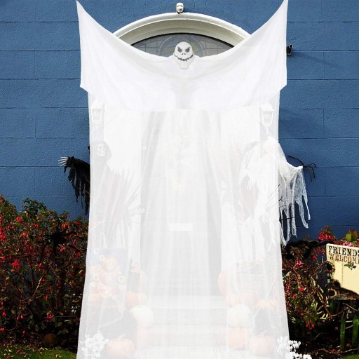 ZÁVESNÁ DEKORÁCIA SKELETOROVÁ HALLOWEENOVÁ MASKA 3,3M*2M