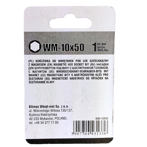 Magnetický šesťhranný hrot BIT SW10 dlhý 50 mm