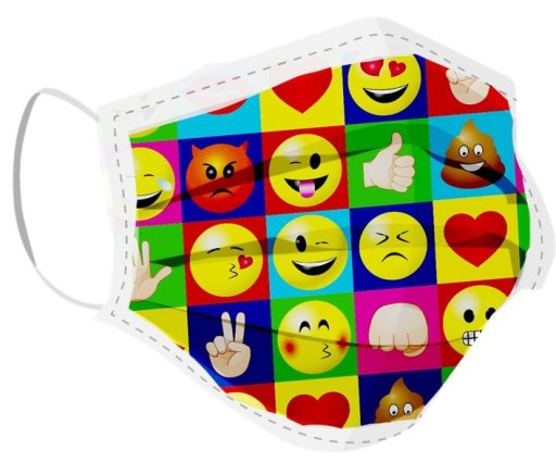 MASKY JEDNORÁZOVÉ EMOJI MASKY 17,7x9,5cm 5 ks.