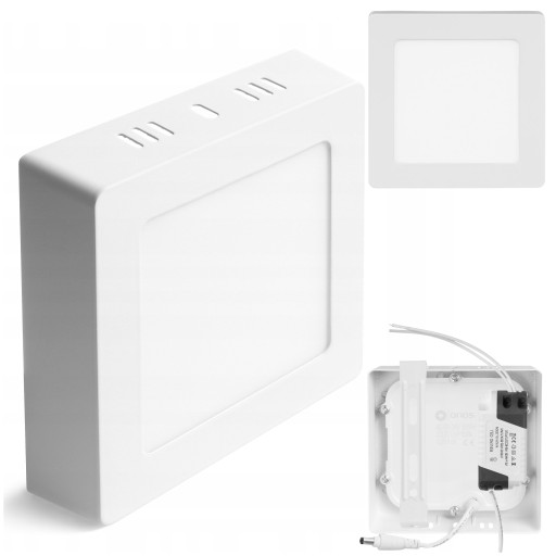 Prisadené LED panel 6W, biele, štvorcové neutrálne stropné svietidlo