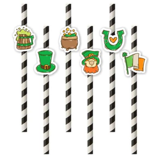 VYZLIEKANÉ SLAMKY SAINT PATRICK mix vzorov ÍRSKO 6
