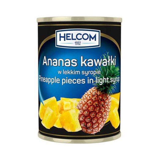 Lahodné kúsky ananásu v sirupe Light - 580 ml Helcom