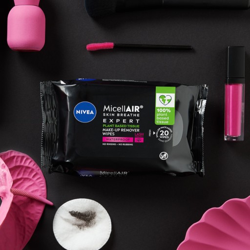 NIVEA MicellAIR obrúsky na odličovanie 20 ks.