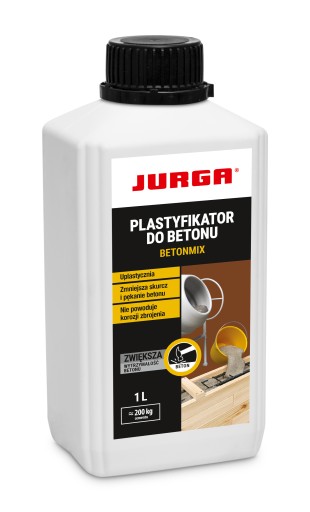 PLASTIFIKÁTOR NA BETÓNOVÉ podlahové potery prímes zmäkčovadla JURGA 1L