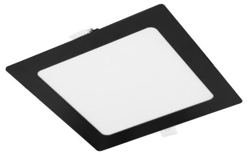 LED panel, zápustný, sadrokartónový, čierny, stropné štvorcové svietidlo, 18W