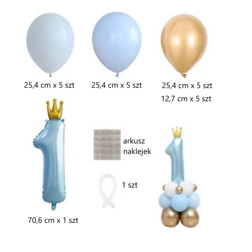 NARODENINOVÉ BALÓNY NARODENINOVÉ BALÓNY NARODENINOVÉ OZDOBY MODRÉ ČÍSLA 1