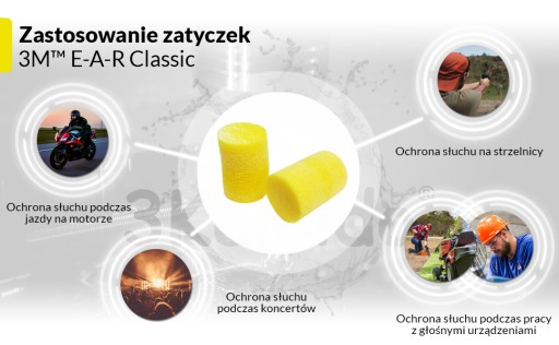 Zátkové chrániče sluchu 3M Ear Classic 10 párov