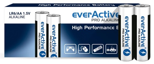 10 ks. everActive PRO AA LR06 alkalické batérie