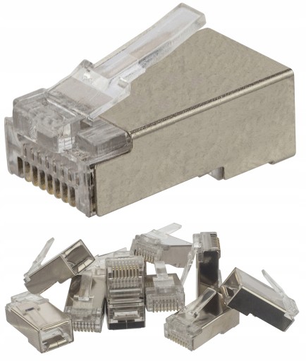 Zástrčky NEKU RJ45 FTP 5e, drôtené sito, 10 ks