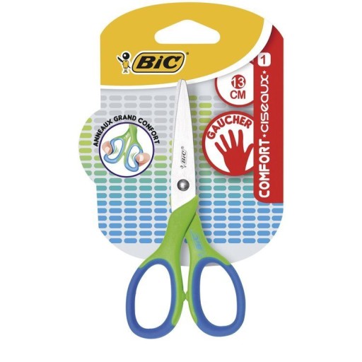 BIC COMFORT DECOR NOŽNICE DO ŠKOLSKEJ GUMY PRE ĽAVÁKOV 13CM