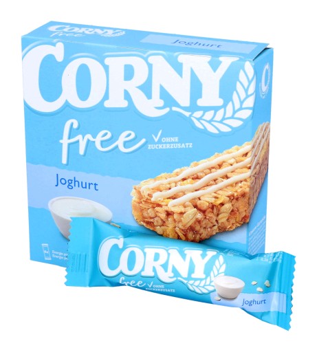 CORNY tyčinka BEZ CUKRU Prírodný jogurt 6 kusov DE