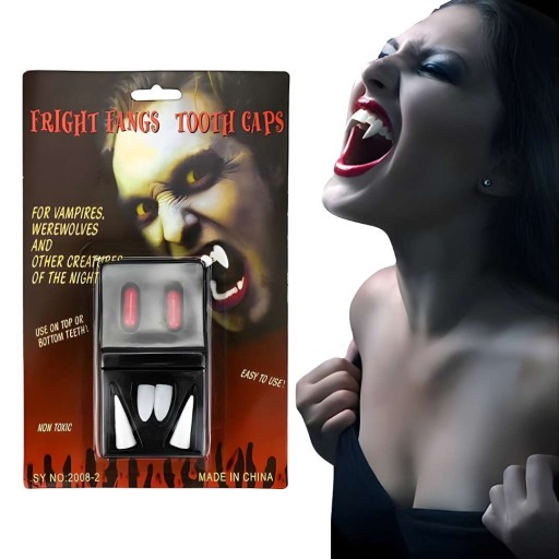 UPÍRSKE FANGS zubami umelá krv HALLOWEEN upír