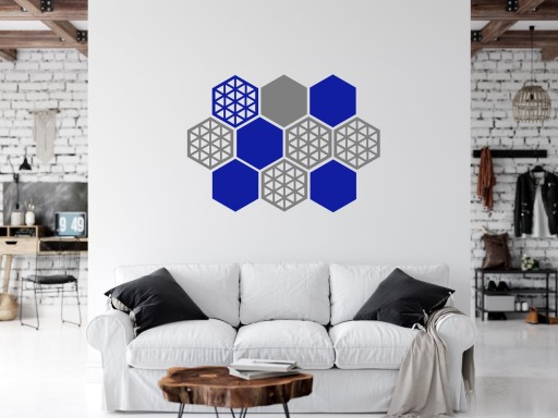 Akrylátové zrkadlo voštinový šesťuholník 20x23