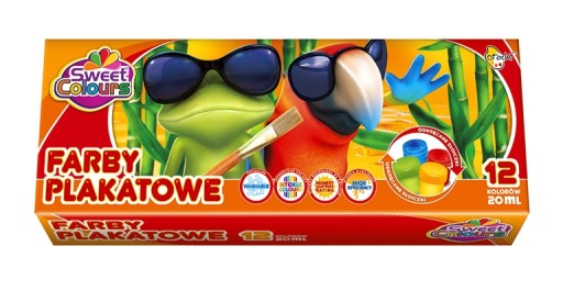 Plagátové farby Sweet Colours 12 farieb 20ml