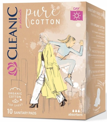 CLEANIC Pure Cotton Day & Night hygienické vložky pre ženy