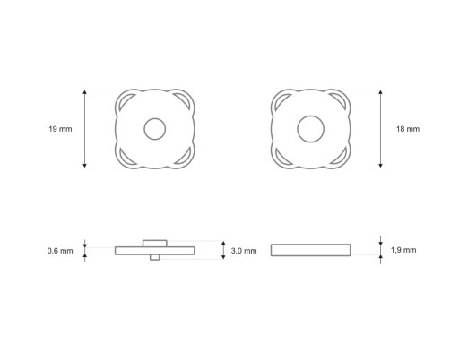 Magnetická spona 18/2 mm Nikel