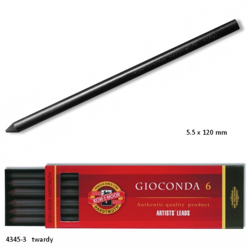 Vložka Gioconda čierna pastelová 4345 1, 2, 3 5,6mm