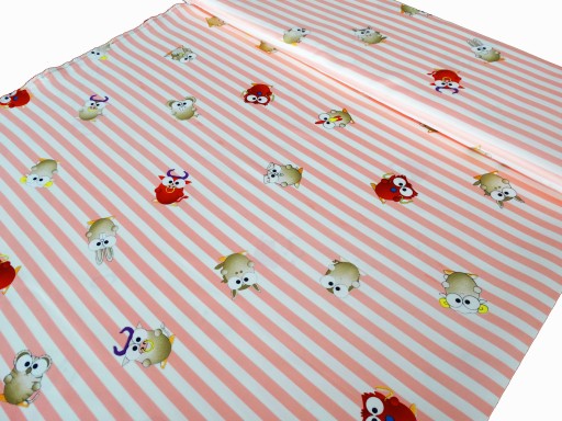 MG TK záves SATIN LOSOS ZVIERATÁ 145cm pol