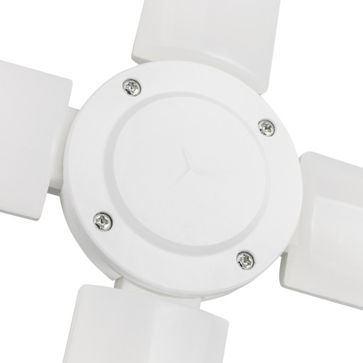 Štvorramenná E27 sklopná LED lustrová žiarovka, plochá, 17W, 6500K, biela