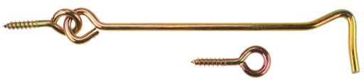 HÁČKOVÝ SKRUTKA DVERÍ HÁKOVÝ ZAVER 250 MM