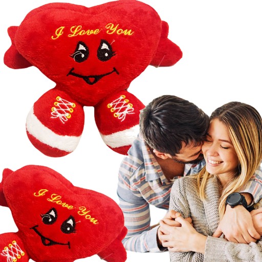 MASKOT PLYŠOVÉ SRDCE V TVARE SRDCA - IDEÁLNE NA VALENTÍNA