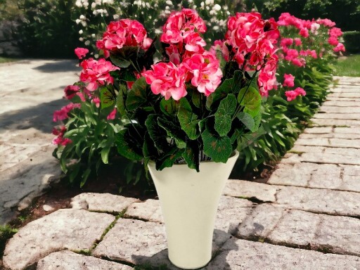 Umelé kvety Geranium na balkónovú terasu - ružová