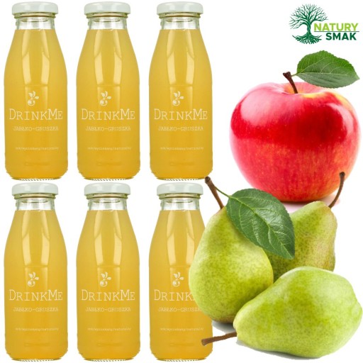 DrinkMe Juice 100% Apple Hruška 100% NATURAL, lisovaný, 250ml nat. zamračené
