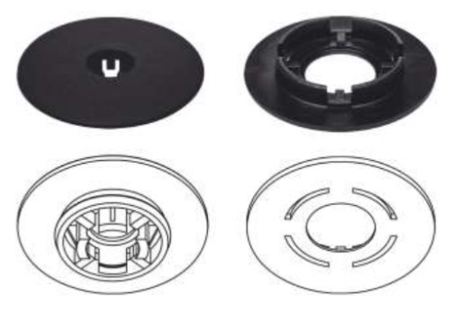 Zarážky pripevnené na koberčeky VW SKODA SEAT AUDI