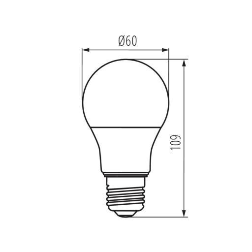 Kanlux E27 IQ-LED A60 LED žiarovka 5,9W teplá biela 27000K