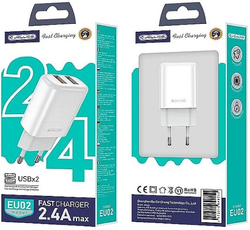 JELLICO EU02 12W 2xUSB 2,4A sieťová nabíjačka