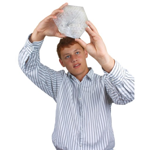 ORIGINÁLNA KRABIČKA NA PRASIATKO LABYRINT, TRANSPARENTNÁ, 10 CM