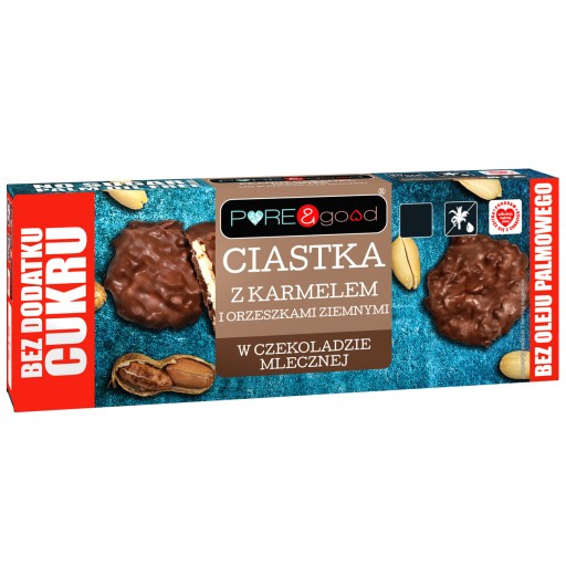 Koláčiky s karamelom a arašidmi v mliečnej čokoláde BEZ CUKRU