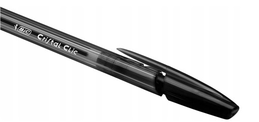 PERÁ 4 ks ČIERNA 1mm BIC CRISTAL CLIC