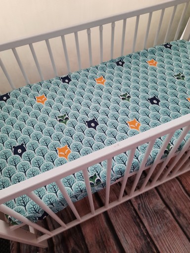 PLACHTA POMAZANÁ 120x60 Líška, medvedík, lístky mäty