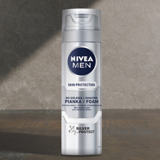 NIVEA Men Silver Protect pena na holenie 200 ml