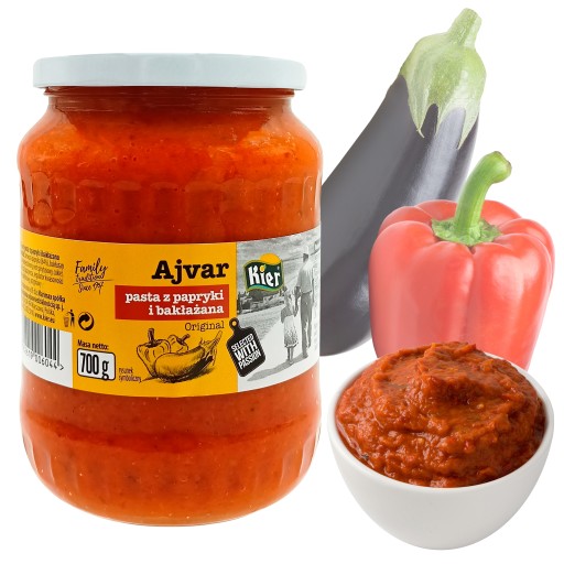 Ajvar ZELENINOVÁ PASTA 720ml Z PAPRICE A BALAŽÁNU