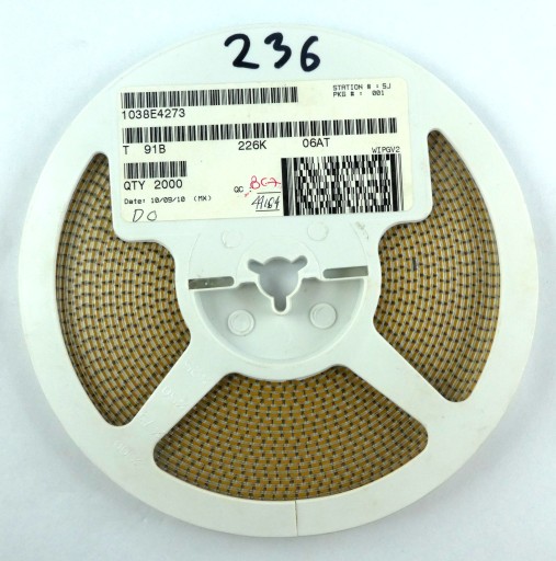 Tantal SMD 22uF 10% 6,3V DC 50ks