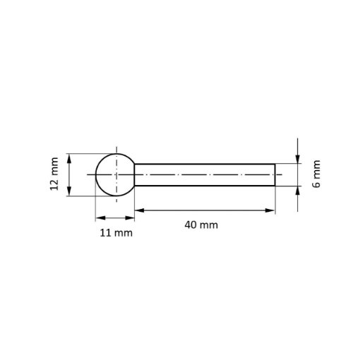 LEŠTENIE PLSTEČKA fi 12 mm stopka 6 mm Sférická PRESNÉ LEŠTENIE